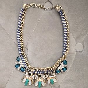 J. Crew vintage inspired Faceted Rhinestone Statement Necklace - adjustable